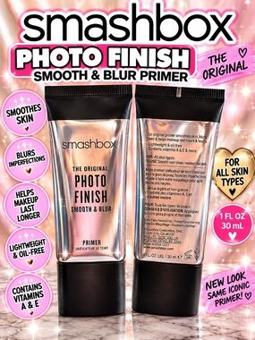 Smashbox Photo Finish Smooth & Blur Primer Full Size 1 oz / 30 mL-New SEALED